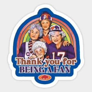 Golden Girls - Buffalo Bills Original Aesthetic Tribute 〶 Sticker